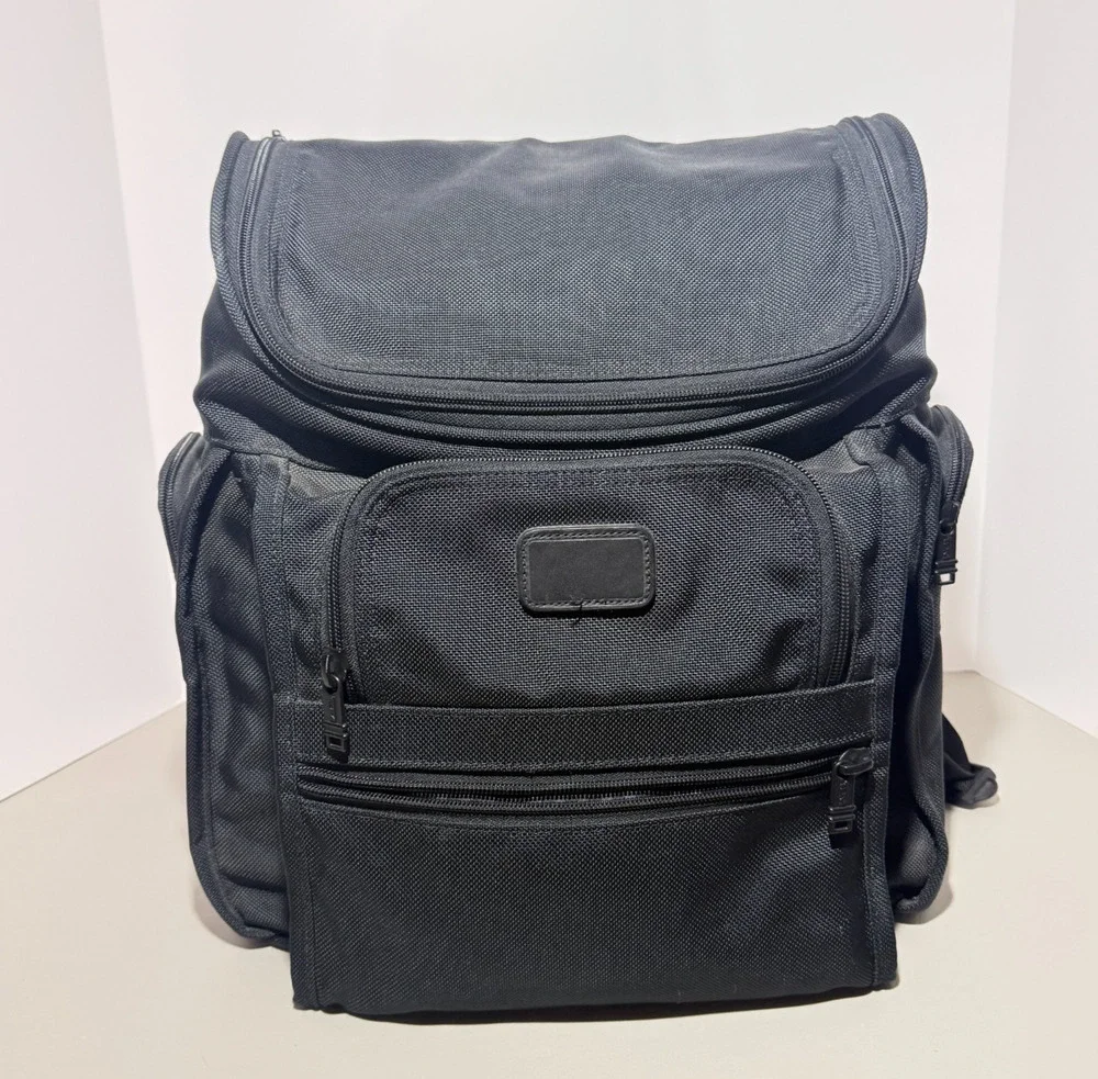 Tumi Alpha Laptop Backpack Black 2641D3 Ballistic Nylon